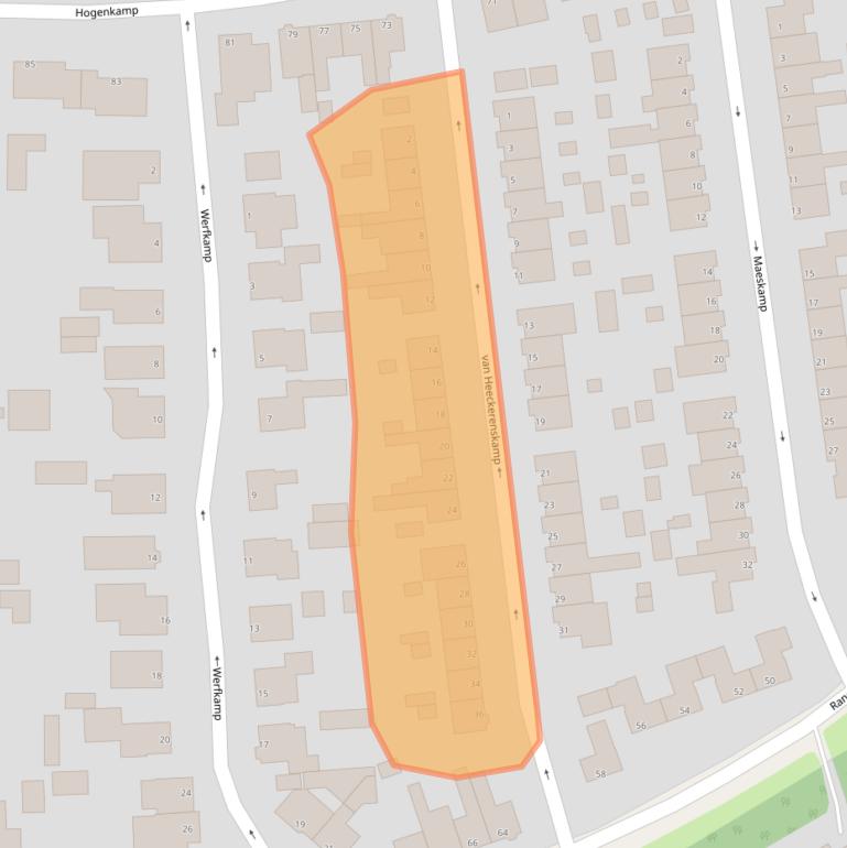 Kaart van postcodegebied 8051ZV.