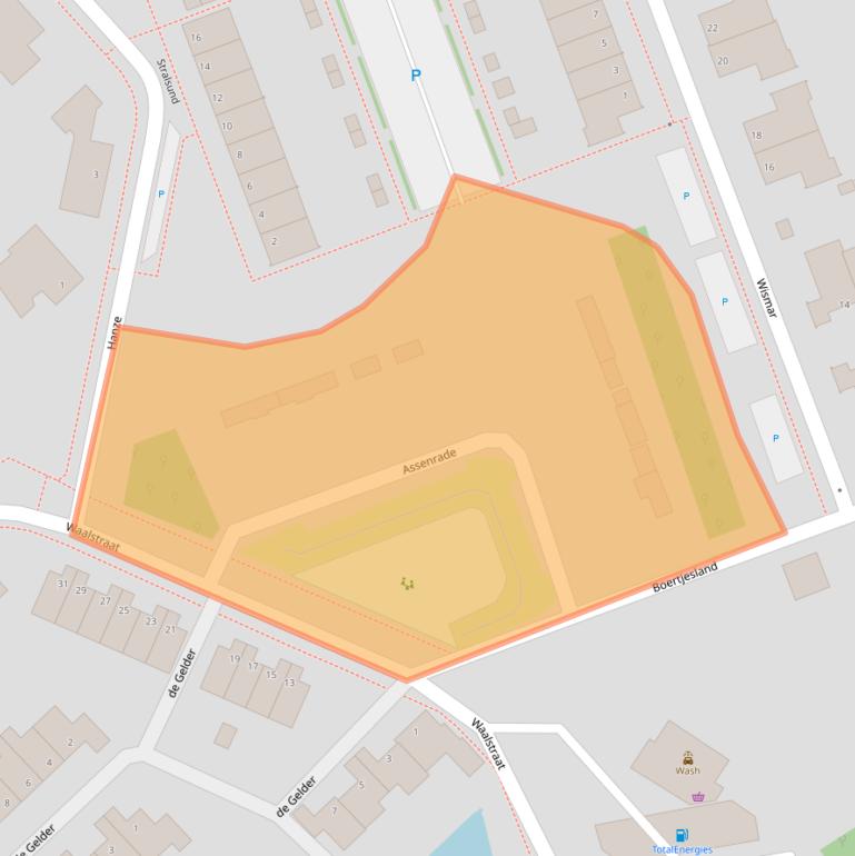 Kaart van postcodegebied 8052AA.