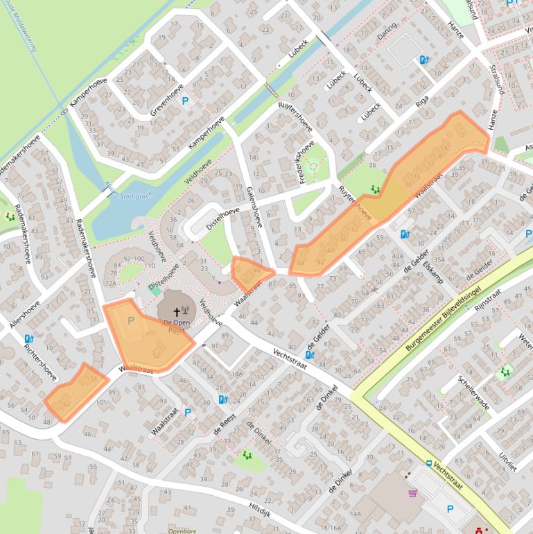 Kaart van postcodegebied 8052AE.
