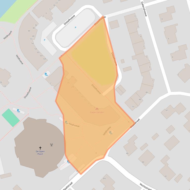 Kaart van postcodegebied 8052AT.