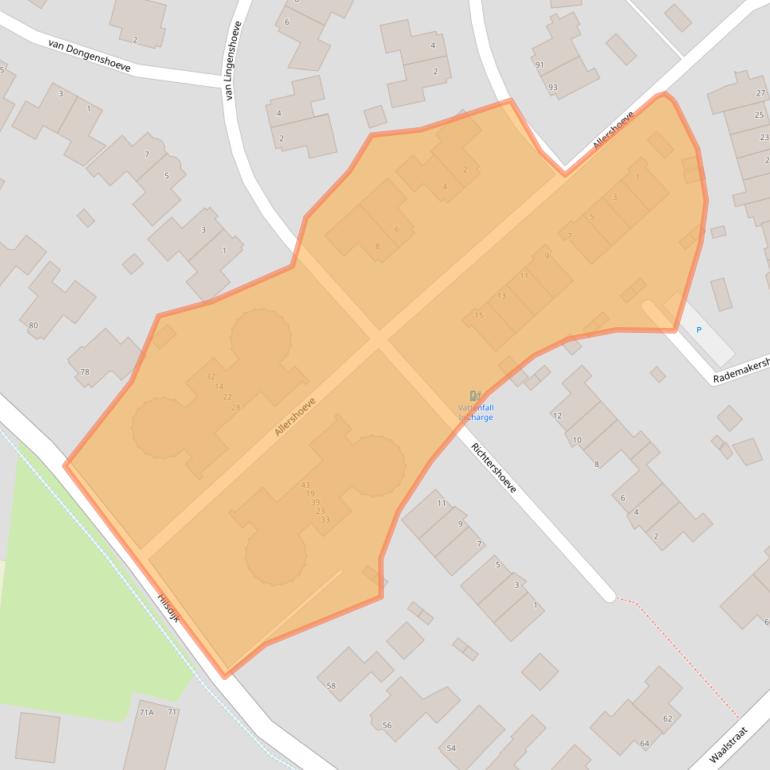 Kaart van postcodegebied 8052BB.