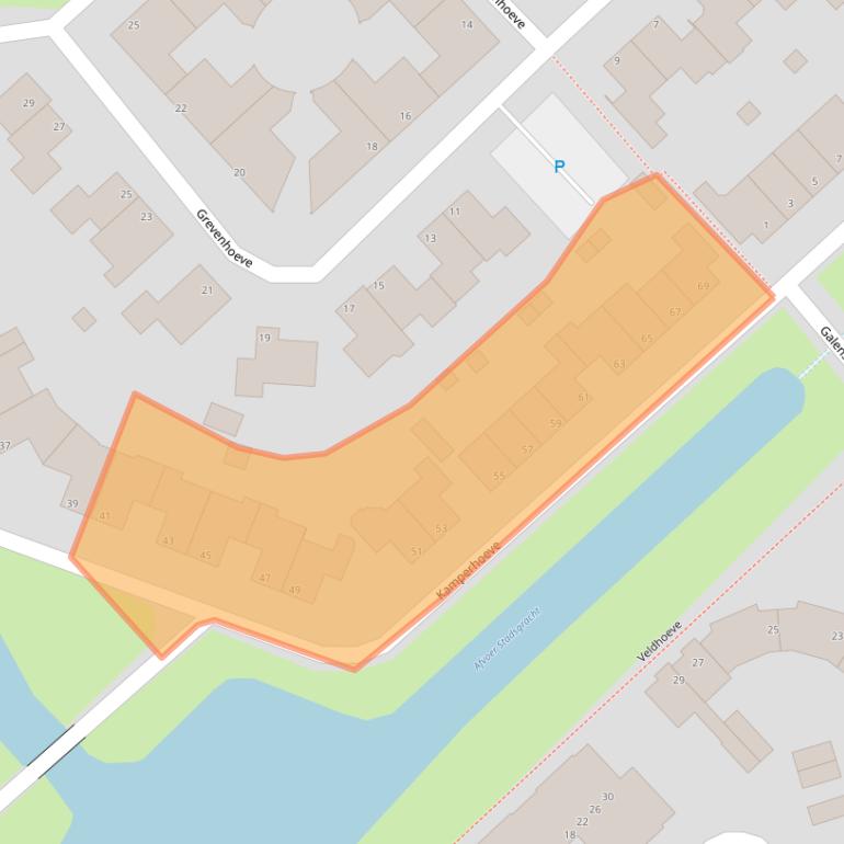 Kaart van postcodegebied 8052BD.
