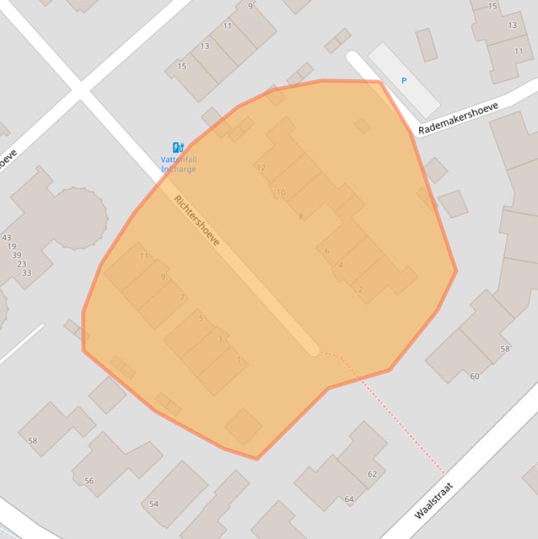 Kaart van postcodegebied 8052BK.