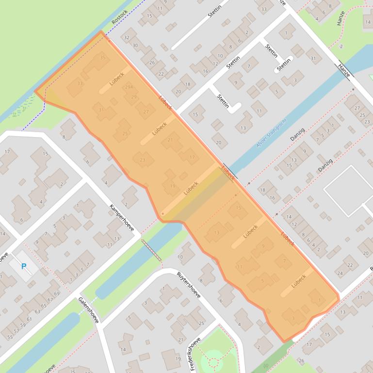 Kaart van postcodegebied 8052BN.