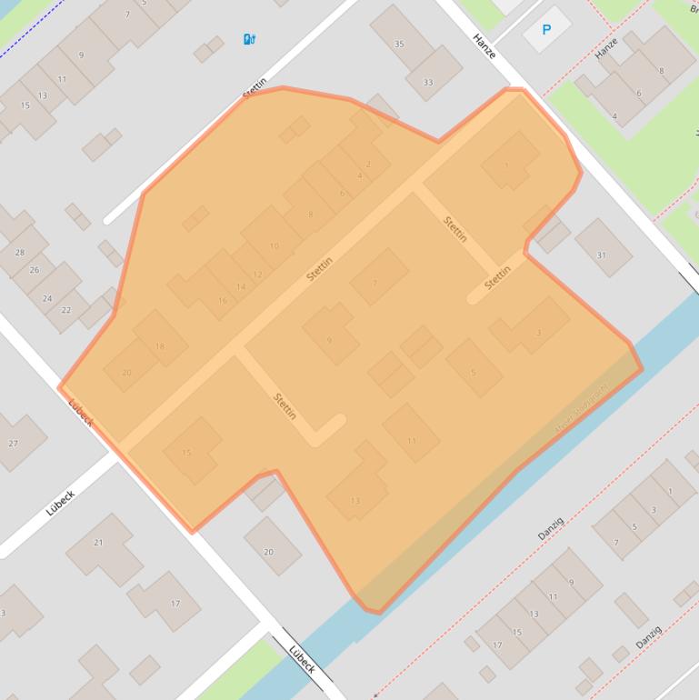 Kaart van postcodegebied 8052BS.