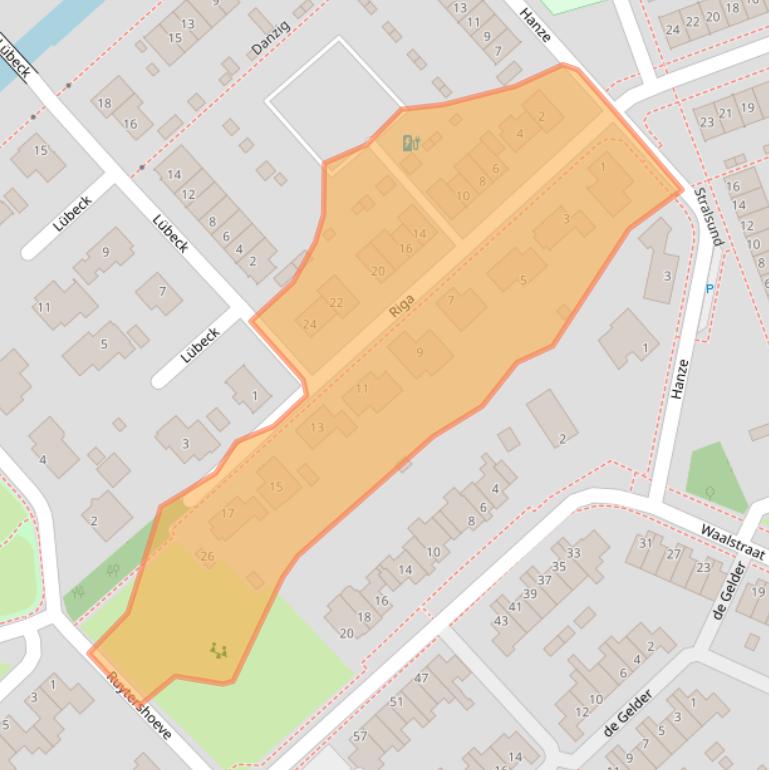Kaart van postcodegebied 8052BV.