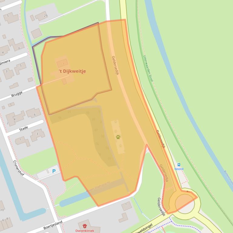 Kaart van postcodegebied 8052BZ.