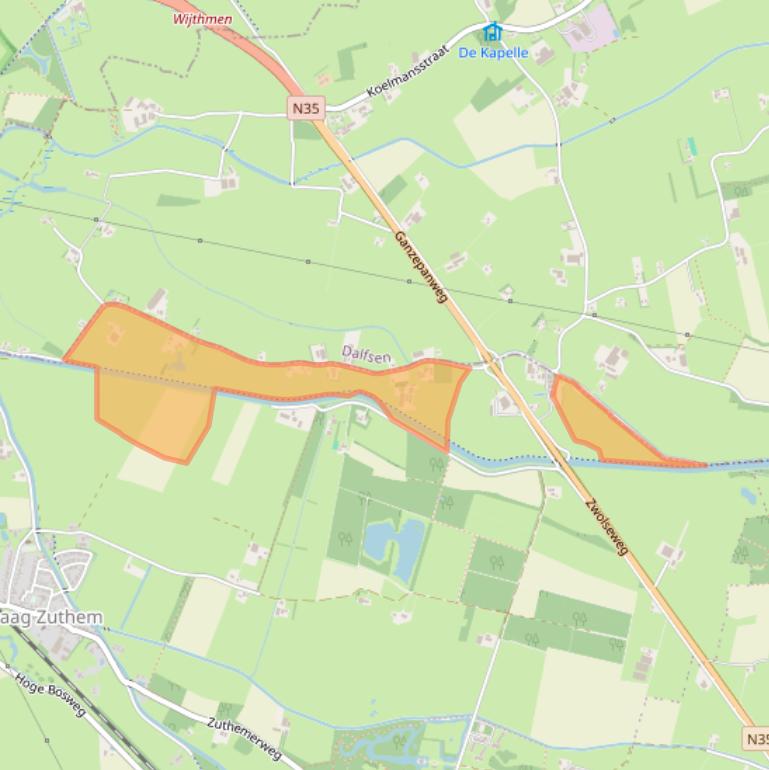 Kaart van postcodegebied 8055PA.