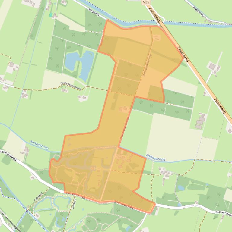 Kaart van postcodegebied 8055PE.