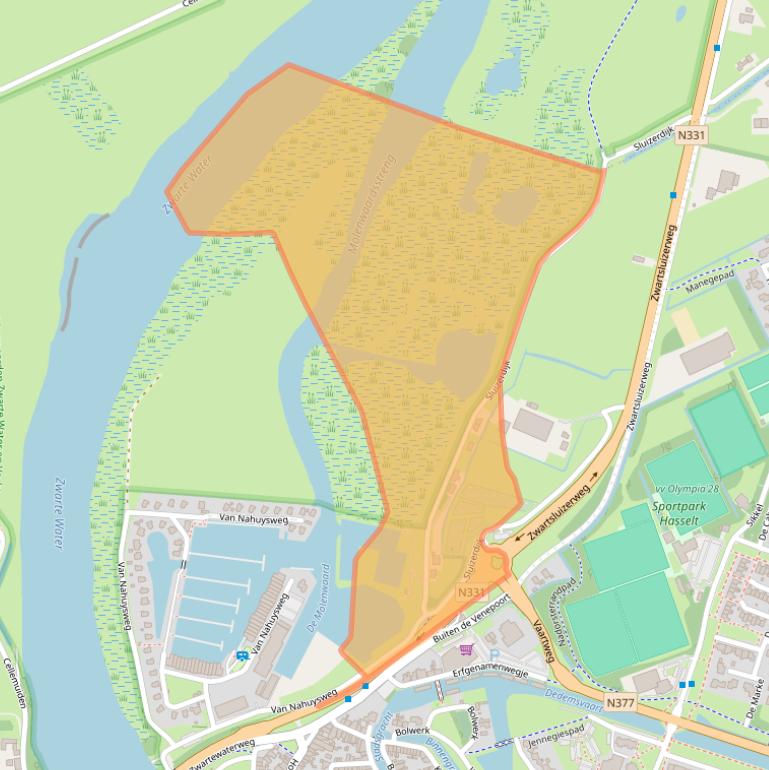 Kaart van postcodegebied 8061AA.