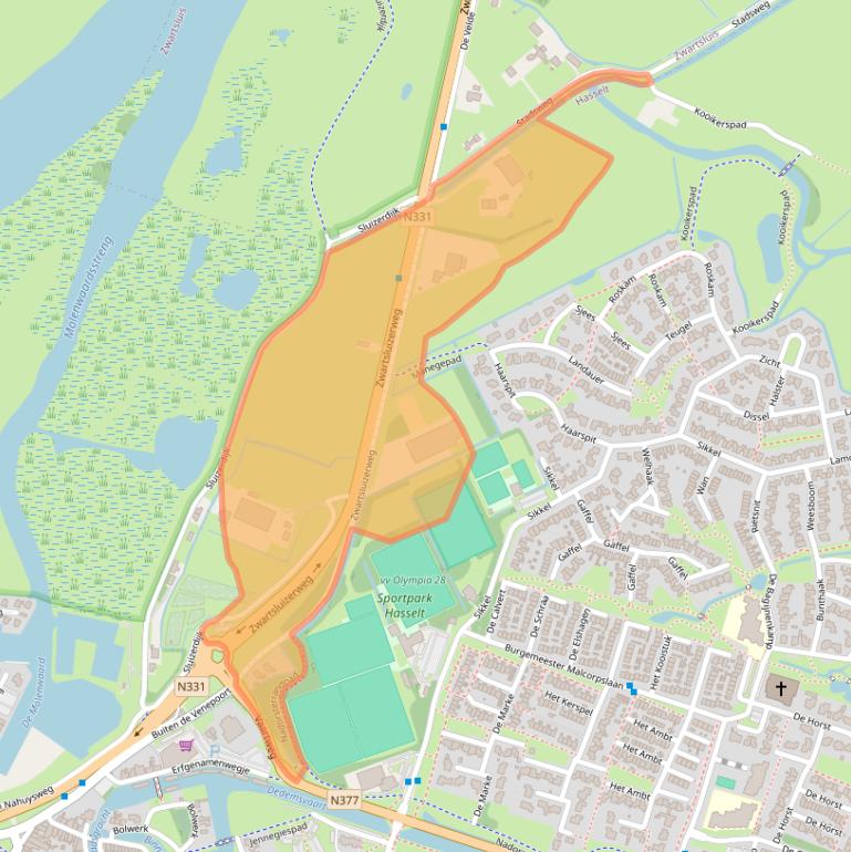Kaart van postcodegebied 8061AB.