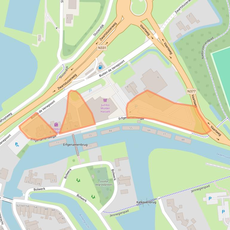 Kaart van postcodegebied 8061AC.