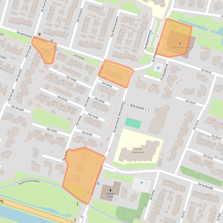 Kaart van postcodegebied 8061AK.