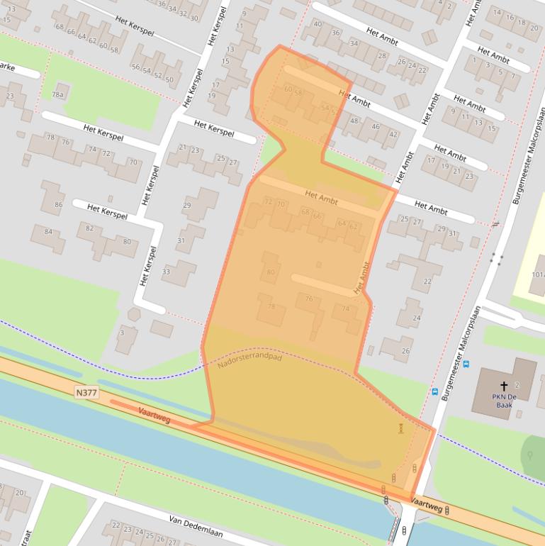 Kaart van postcodegebied 8061AN.