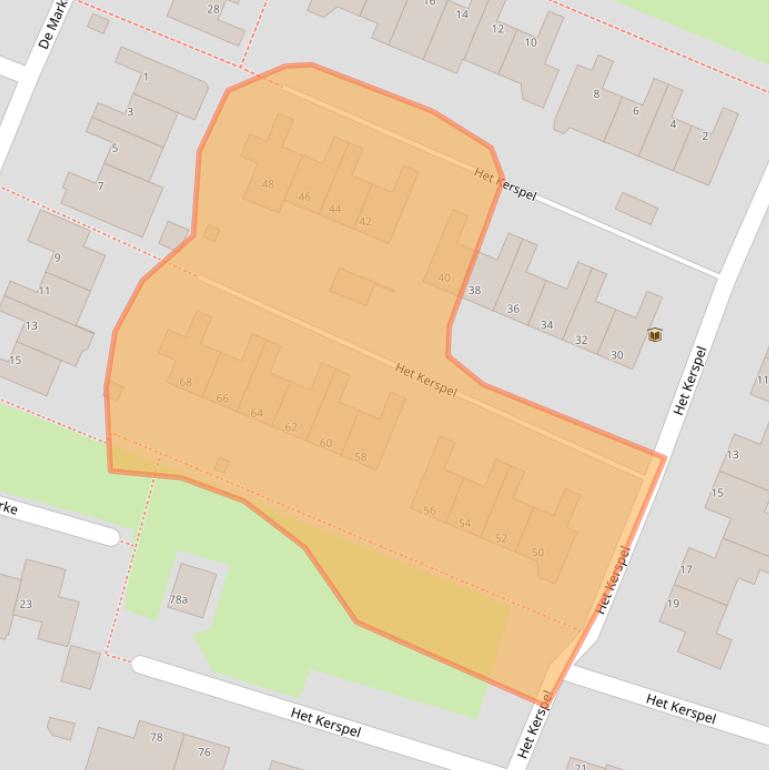 Kaart van postcodegebied 8061BG.