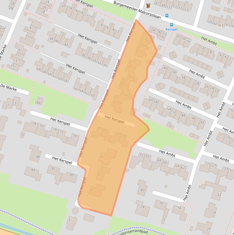 Kaart van postcodegebied 8061BH.