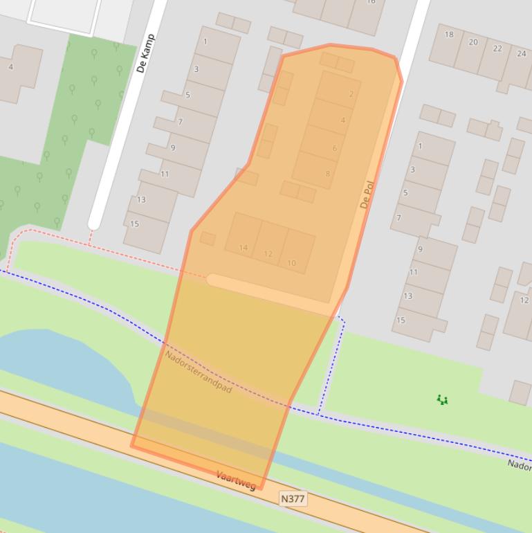 Kaart van postcodegebied 8061BK.