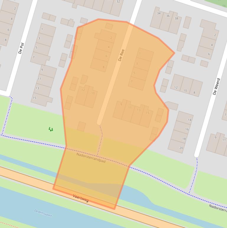 Kaart van postcodegebied 8061BM.