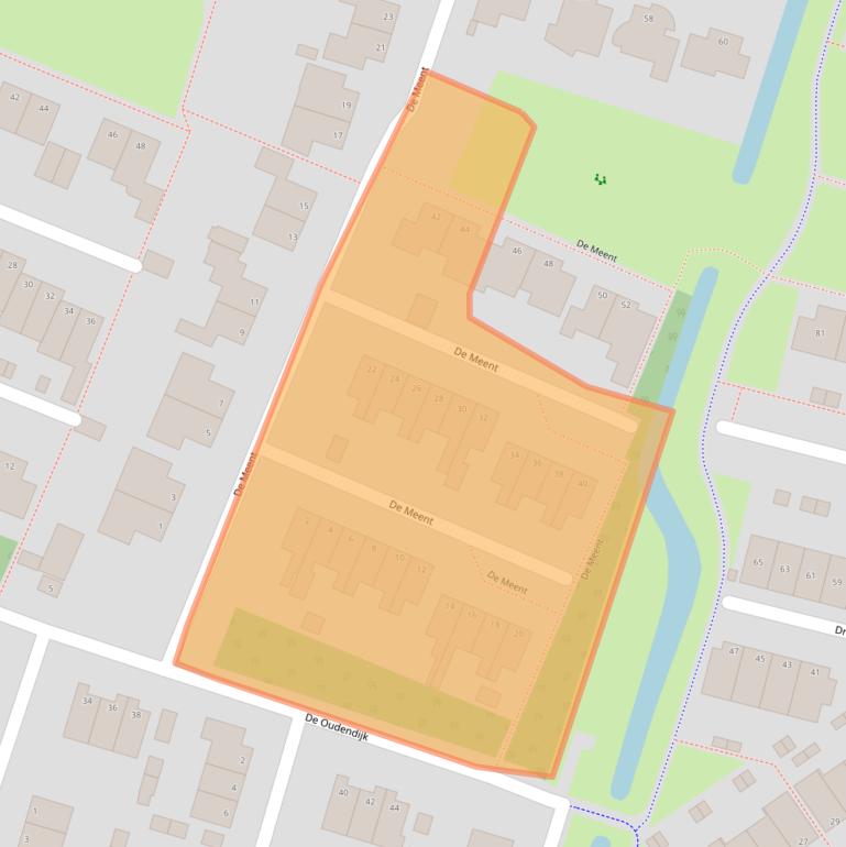 Kaart van postcodegebied 8061BS.
