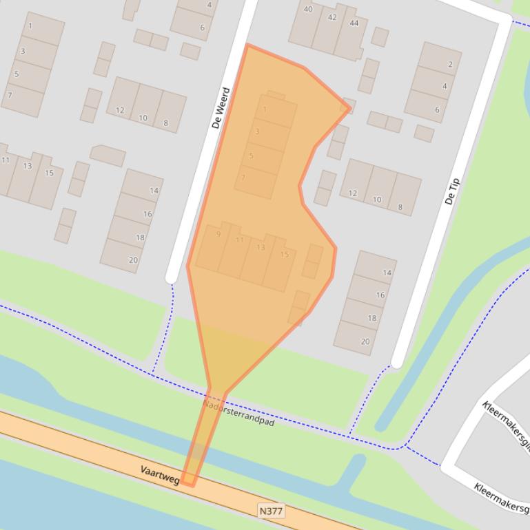 Kaart van postcodegebied 8061BW.