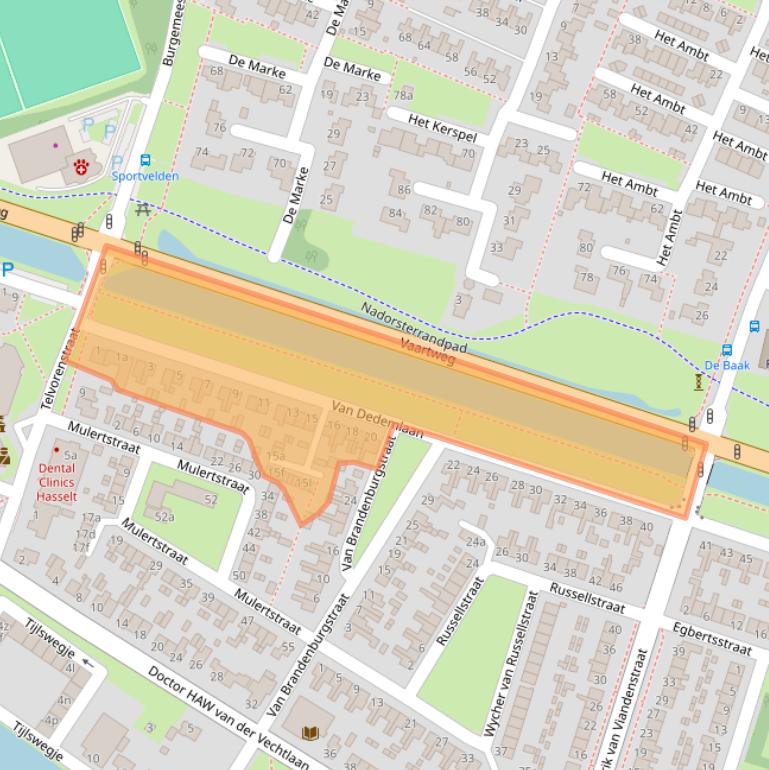 Kaart van postcodegebied 8061CH.