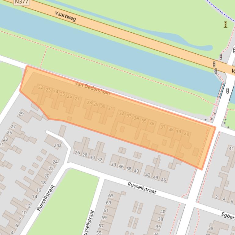 Kaart van postcodegebied 8061CJ.