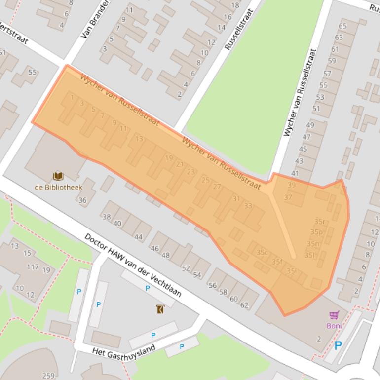 Kaart van postcodegebied 8061CP.