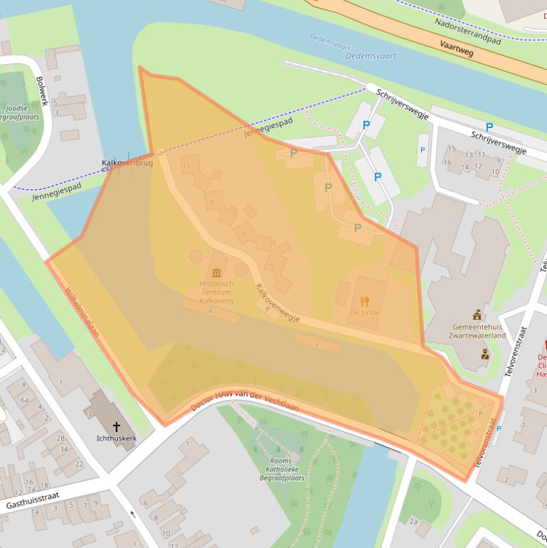 Kaart van postcodegebied 8061CZ.