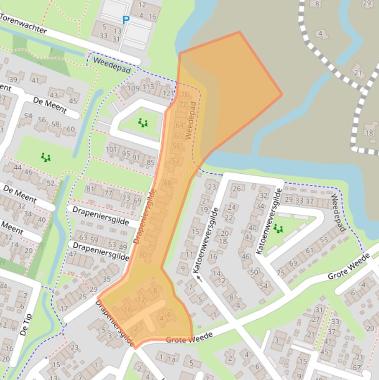 Kaart van postcodegebied 8061DD.