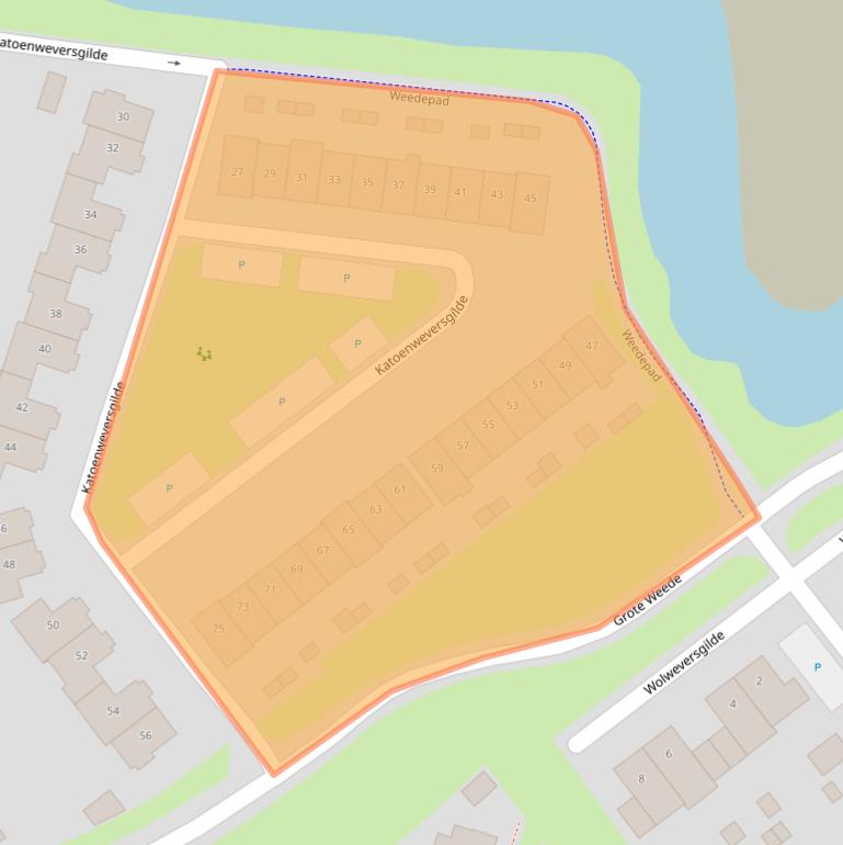 Kaart van postcodegebied 8061DG.