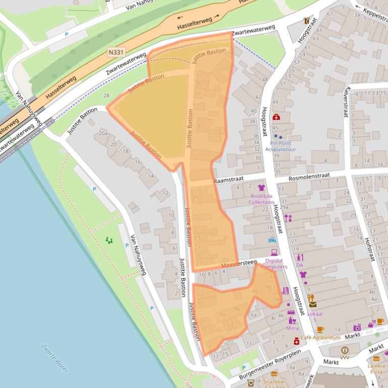 Kaart van postcodegebied 8061GA.