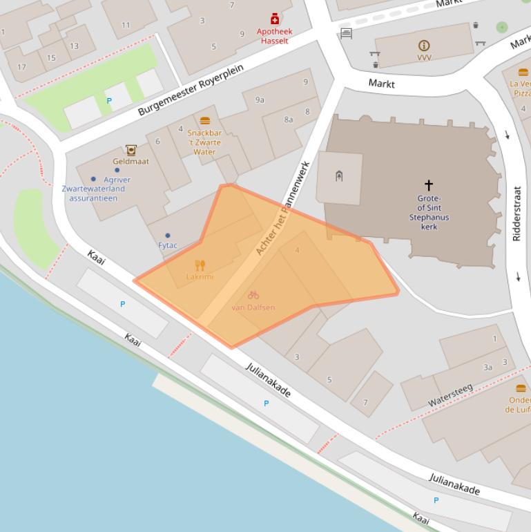 Kaart van postcodegebied 8061GC.