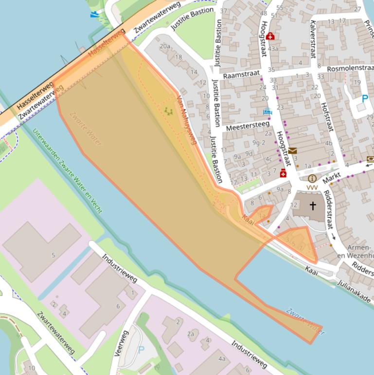 Kaart van postcodegebied 8061GD.