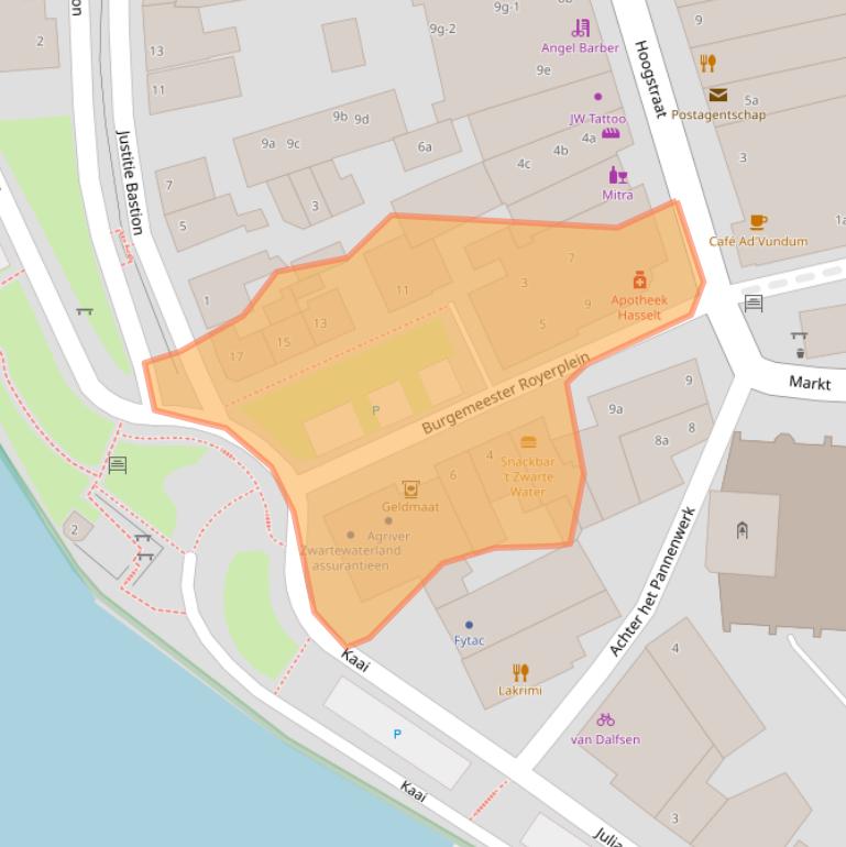 Kaart van postcodegebied 8061GE.