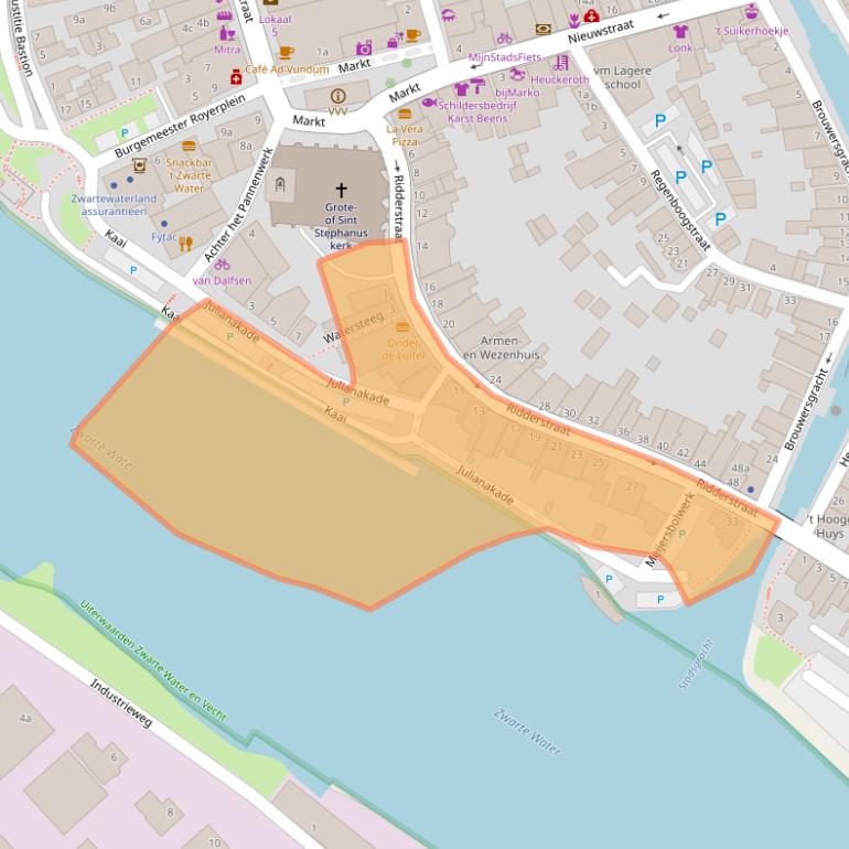 Kaart van postcodegebied 8061GH.