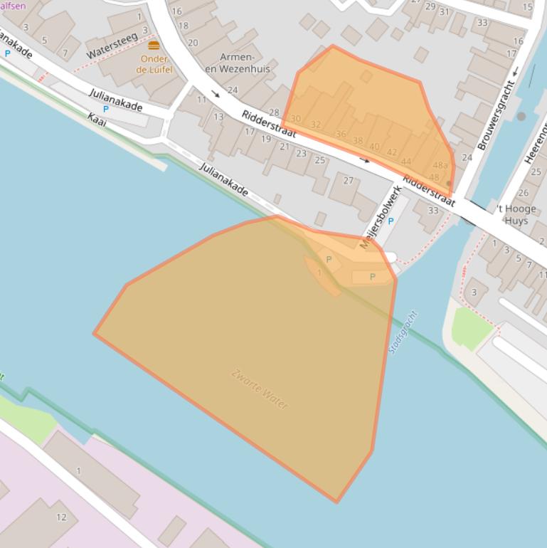 Kaart van postcodegebied 8061GK.