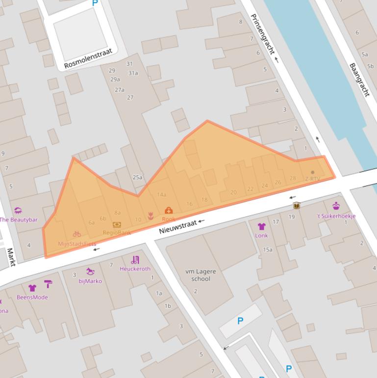 Kaart van postcodegebied 8061GR.
