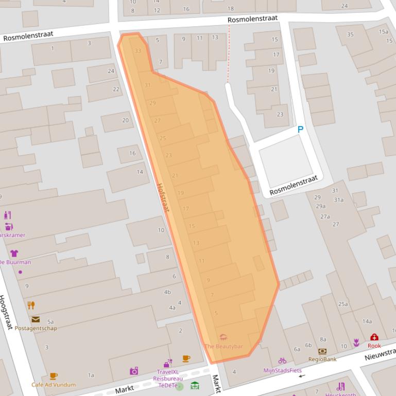 Kaart van postcodegebied 8061GS.