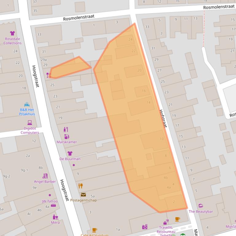 Kaart van postcodegebied 8061GT.