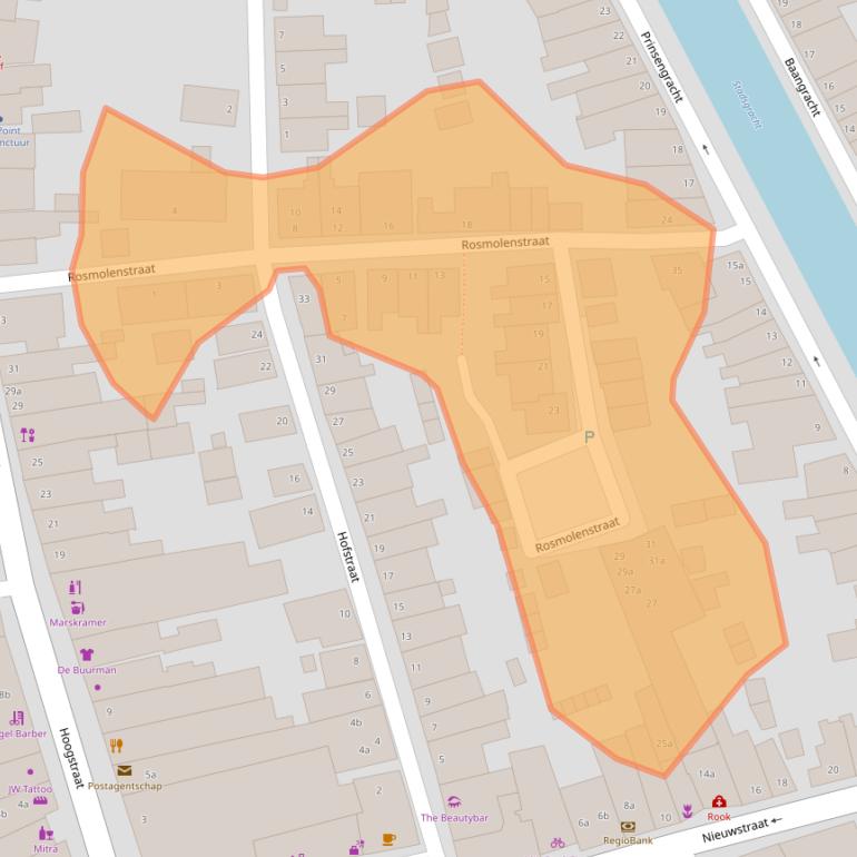 Kaart van postcodegebied 8061GV.