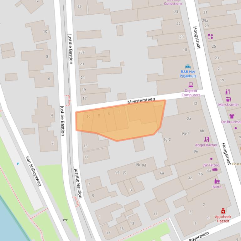 Kaart van postcodegebied 8061GX.