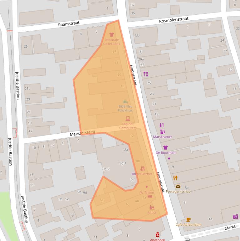 Kaart van postcodegebied 8061HC.