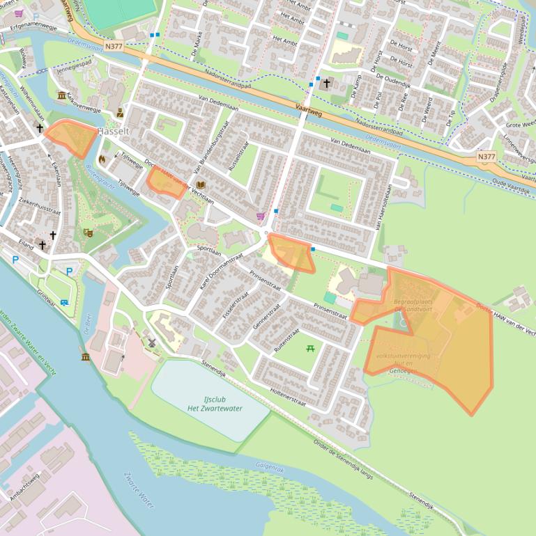 Kaart van postcodegebied 8061HJ.