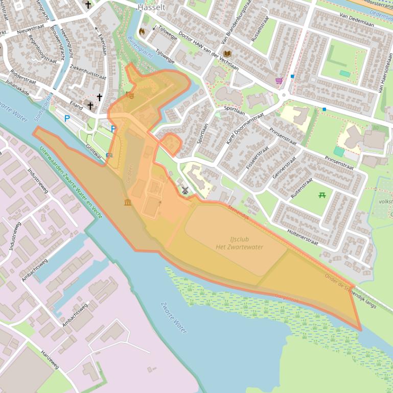 Kaart van postcodegebied 8061HR.