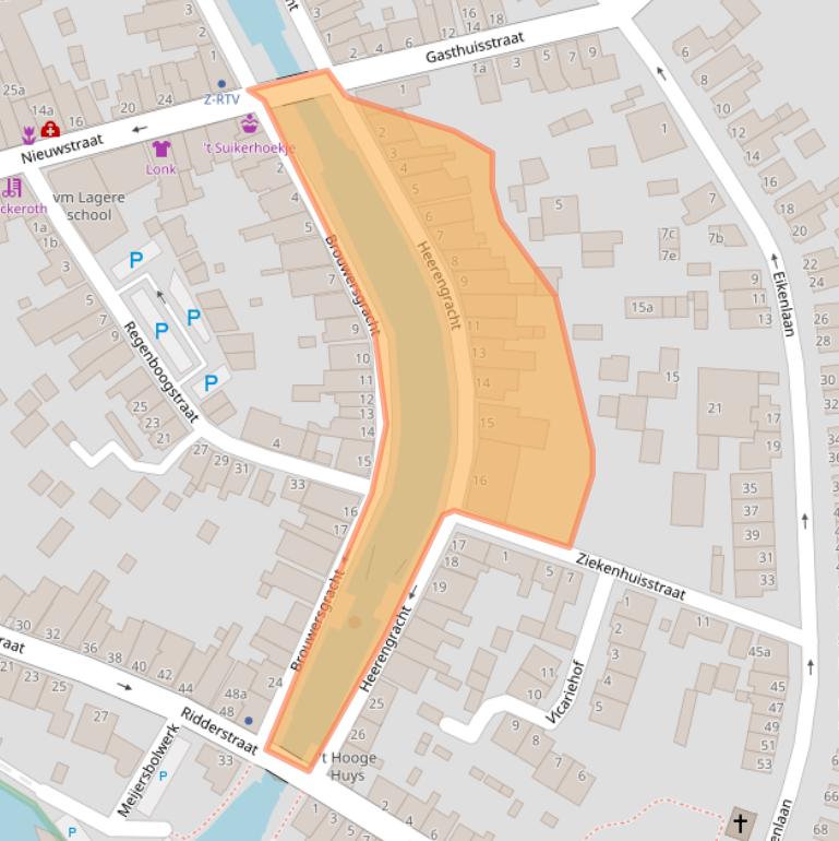 Kaart van postcodegebied 8061HV.