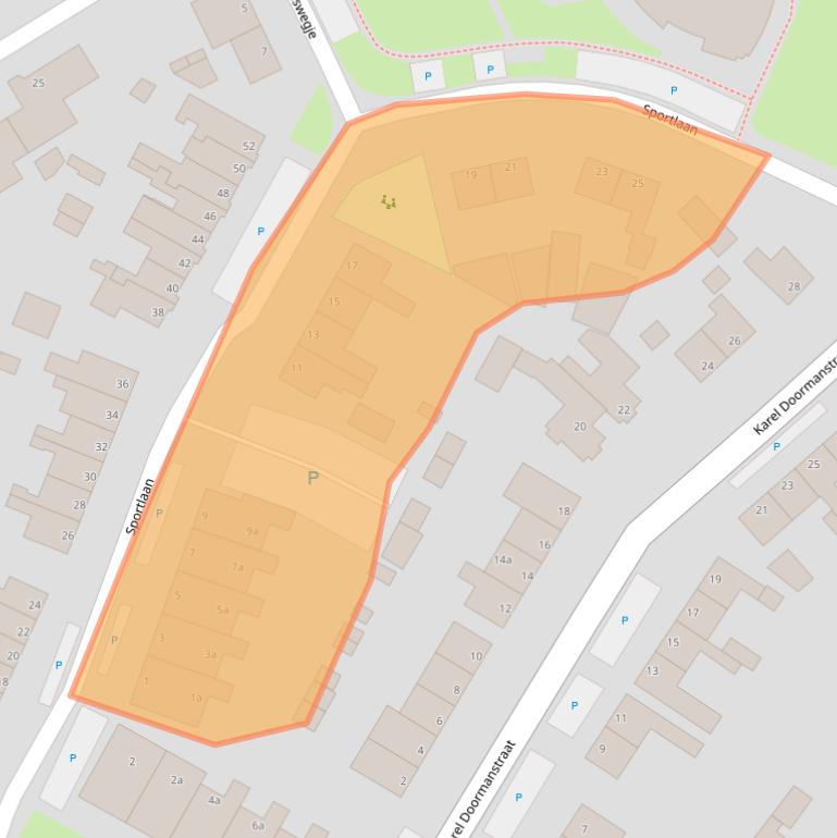 Kaart van postcodegebied 8061JJ.