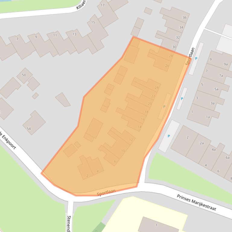 Kaart van postcodegebied 8061JK.