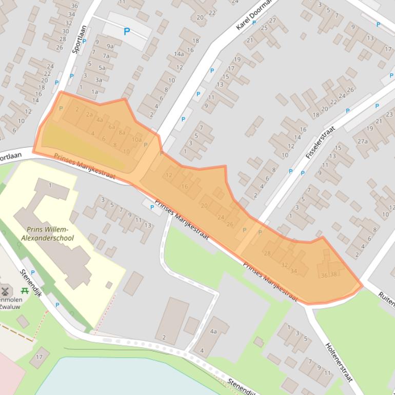 Kaart van postcodegebied 8061JN.