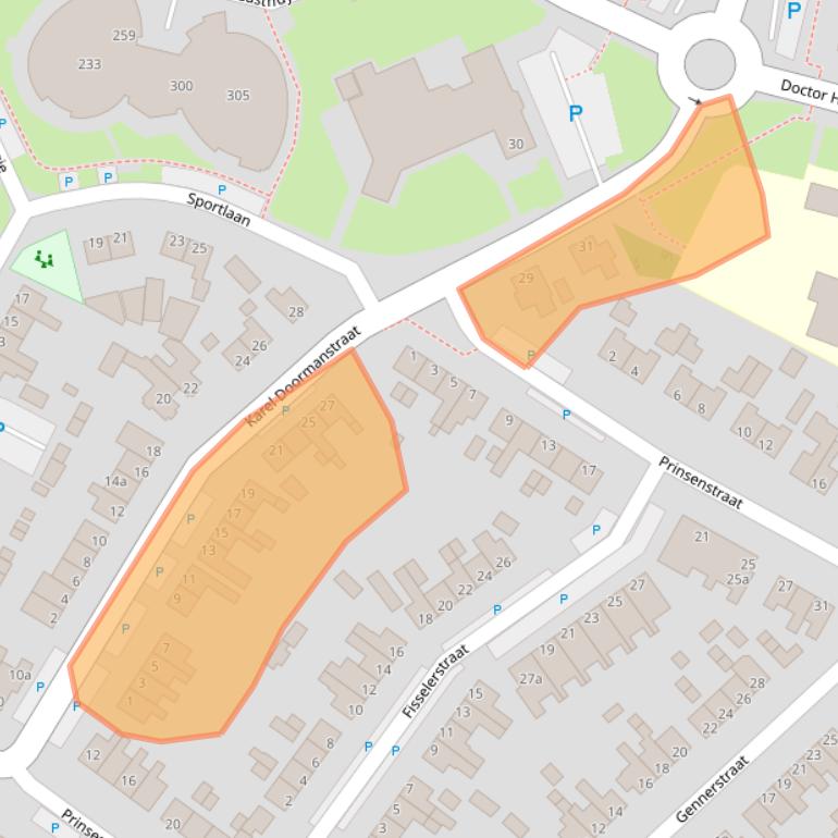 Kaart van postcodegebied 8061JP.