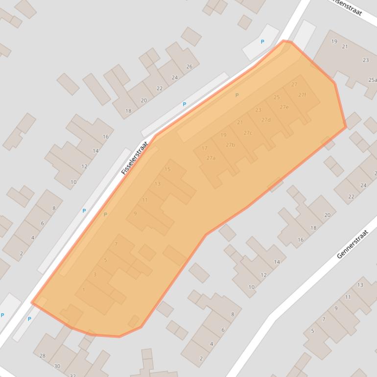 Kaart van postcodegebied 8061JS.